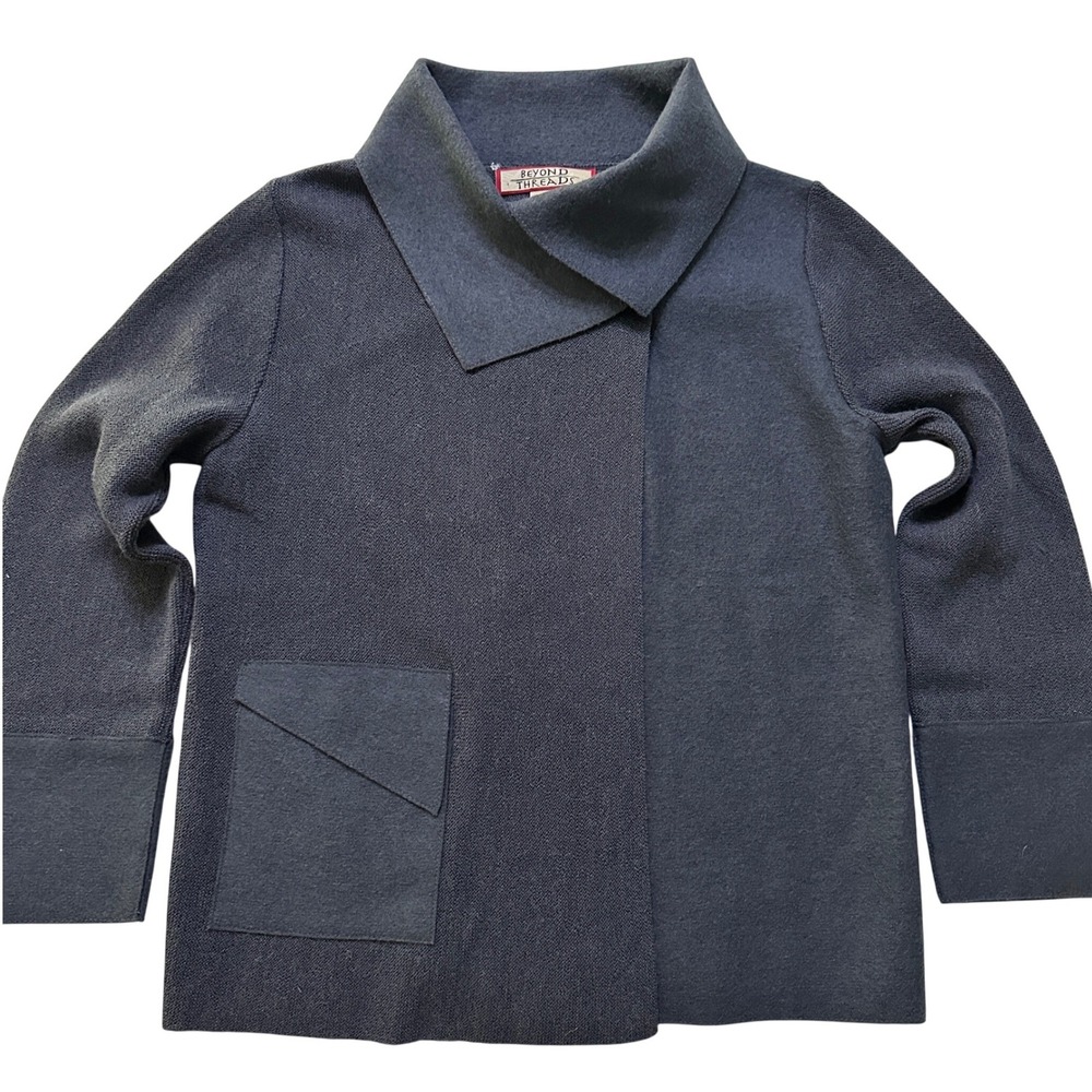 Beyond Threads Alpaca Wool Cardigan S Gray Minimalist Lagenlook Quite Luxury